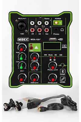 MDX-100 Stüdyo Kayıt İçin Ses Kartlı Mixer +48V Phantom Power ile Stüdyo Mikser ürün fotoğrafı
