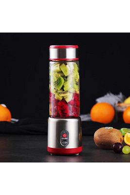Şarjlı Portatif Taşınabilir El Blenderi Meyve Sıkacağı Meyve Sebze Doğrayıcı 380ml Cam Hazneli ürün fotoğrafı