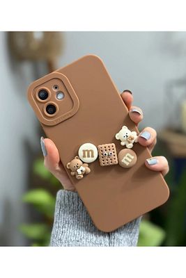 Iphone 11 Uyumlu (12 Görünümlü ) 3d Bisküvi Ve Ayıcıklı Kılıf ürün fotoğrafı