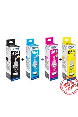 L3060 Yazıcı Mürekkep Seti - T664 Orijinal Mürekkep (4'lü) ürün fotoğrafı