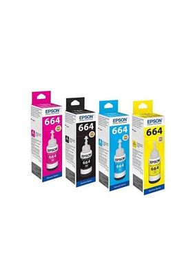 T664 L365 l382 l386 l455 l456 l486 l500 l550 l555 l565 4 Renk Orijinal Mürekkep Takımı 70 ml ürün fotoğrafı