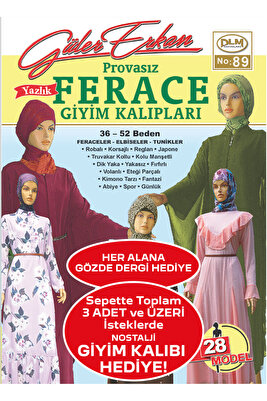 Provasız Yazlık Ferace Giyim Kalıpları ürün fotoğrafı