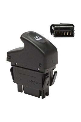 Renault Clio 2 1998-2005 Kangoo Megane 1 Cam Açma Düğmesi Tekli 5 Pinli 7700838100 ürün fotoğrafı