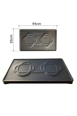 Mat Siyah Kuzine Soba Tablası Soba Altlığı ürün fotoğrafı