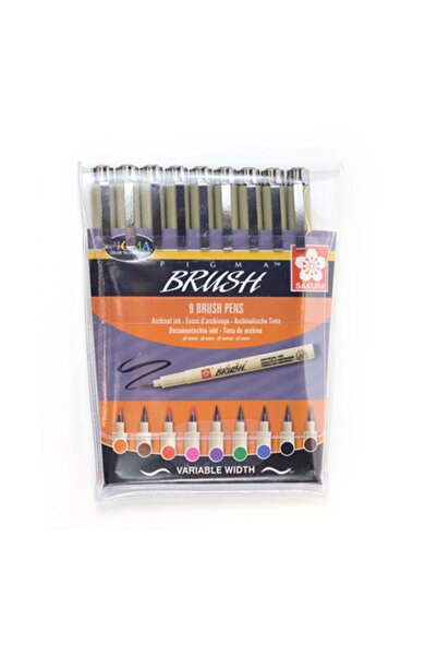 Pigma Brush Pen сет од 9 парчиња