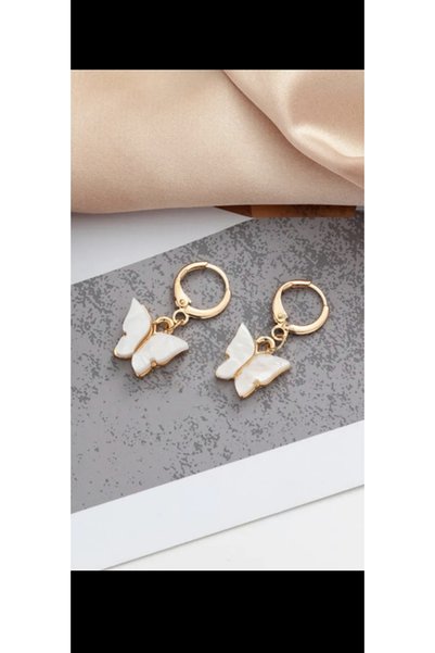 Women's Gold Butterfly Earrings
