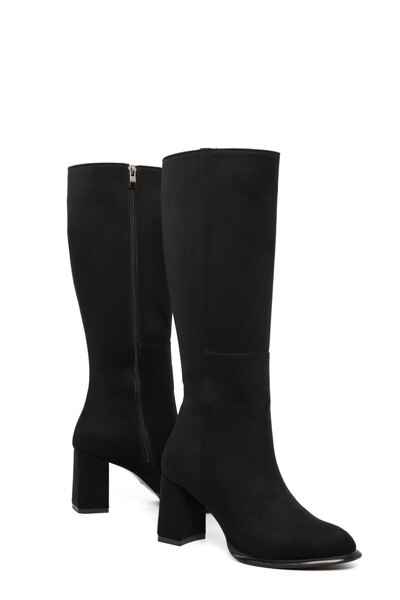Black Suede Women's Boots 21136