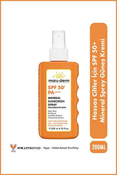 Минерален спреј за сончање за чувствителна кожа SPF 50+ PA++++ 200 ML