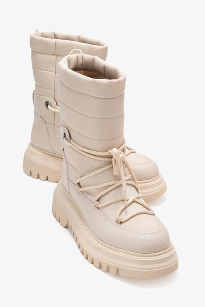 Weld Beige Skin Women's Snow Boots