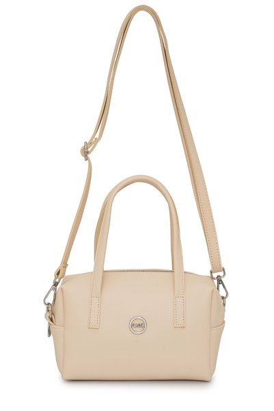 Beige Women's Hand and Cross Shoulder Bag 05Fo25K5083