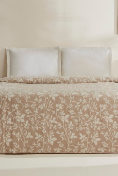 Cintia Double Acrylic Blanket Milk Coffee