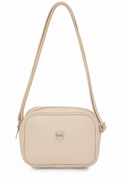 Beige Women's Hand and Crossbody Shoulder Bag 05FO25K5081