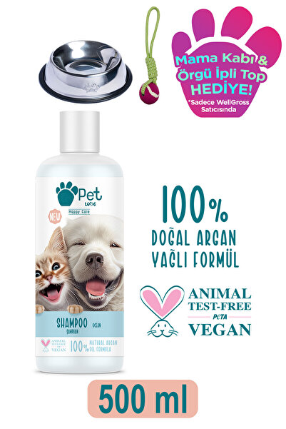 Шампон за мачки и кучиња со мирис на океан, 500 ml, 100% природно арганово масло