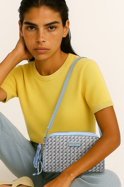 Limited Edition Blue Digital Monogram Women's Cross Shoulder Bag 05Po25Y10701