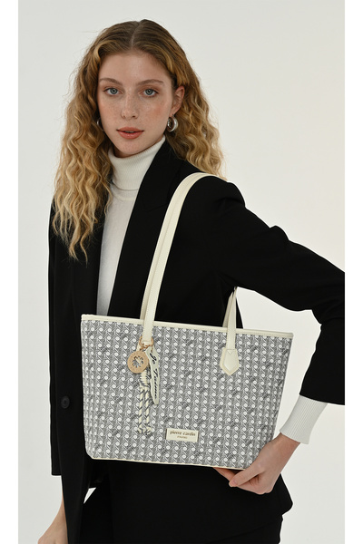 Limited Edition White Digital Monogram Women's Shoulder Bag 05Po25Y10705