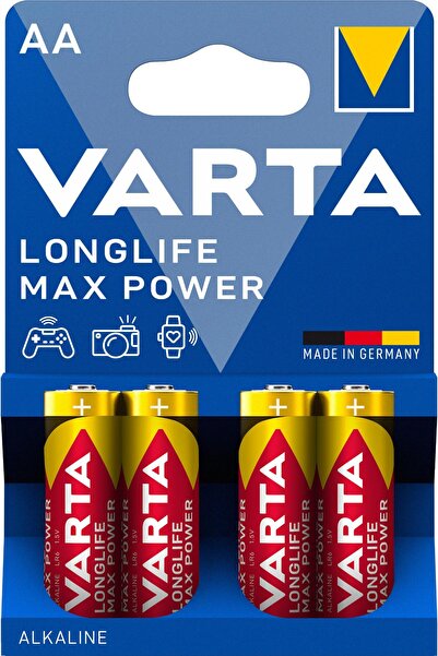 Longlife Max Power AA алкална батерија, LR6, 1.5V, пакување од 4