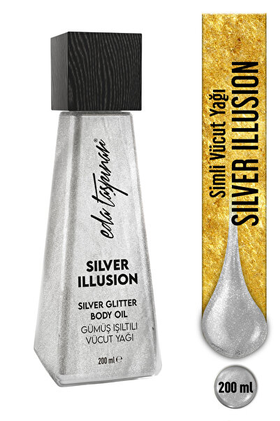 Масло за тело со светки Silver Illusion – сребрен сјај и блескав изглед на кожата 200 ml
