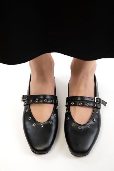 Black Women's Ballerinas 21321