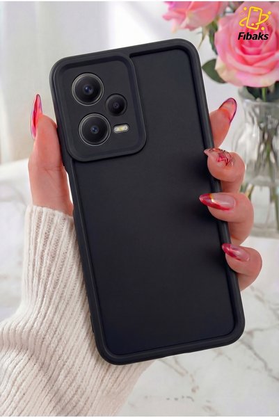 Redmi Note 12 Pro 5g Case with Camera Protection, Soft Textured, Shock-Absorbing Black Silicone Cover