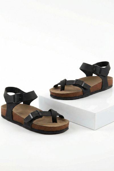 Black Matte Women's Sandals 16399