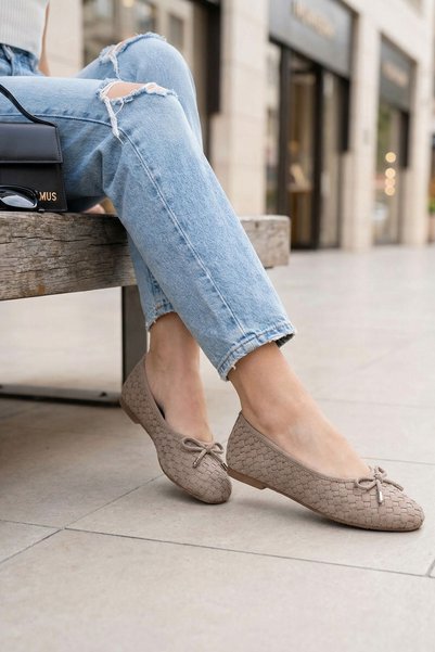 Mink Suede Women's Ballerinas 21352