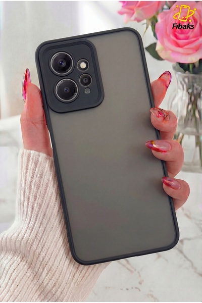Redmi Note 12 Case Matte Anti-Fingerprint Camera Protected Hard Silicone with Colorful Keys