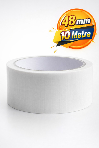 Бела лента за поправка 48 mm X 10 m, повеќенаменска Duct Tape лента за зајакнување