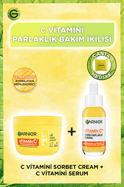 Vitamin C Fresh & Bright хидратантна крема за лице со ефект на сорбе, серум со витамин Ц, вегански