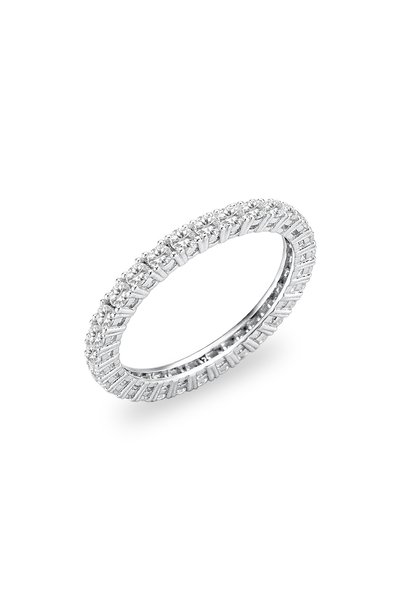 Silver Rhodium Diamond Mounted Waterway Tamtur Ring