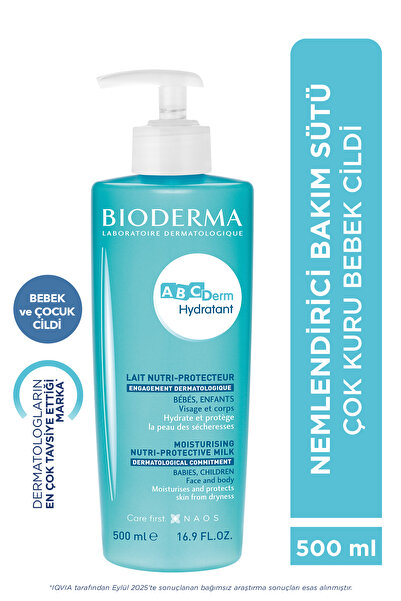 ABCDerm Hydratant хранлив интензивен навлажнувачки крем за нега за новороденчиња, бебиња и деца 500 ml