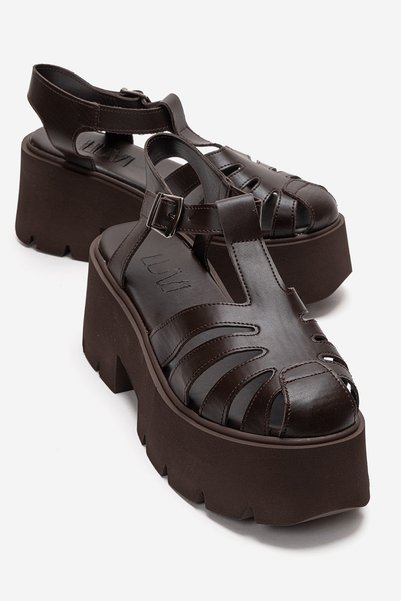 Verua Brown Women's Thick Soled Sandals