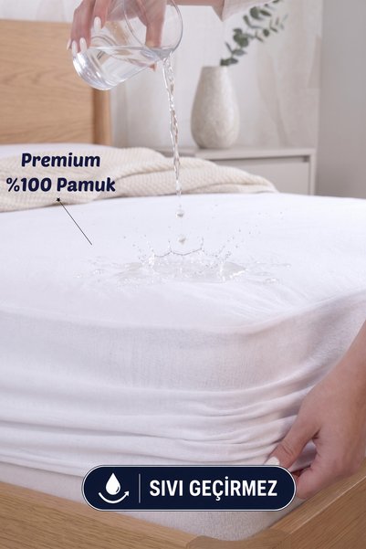 Premium 100% Cotton Water-Resistant Fitted Mattress Protector Mattress Cover Baby Single Double King Size All Sizes