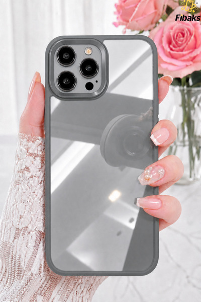 iPhone 15 Pro Max Case Camera Protruding Edge Colorful Back Transparent Sensitive Button Cover