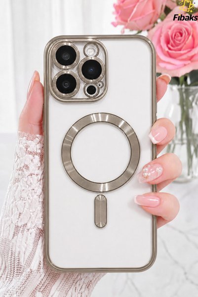 iPhone 15 Pro Max Case Camera Lens Protected Magsafe Charging Case Transparent Colorful Soft Cover