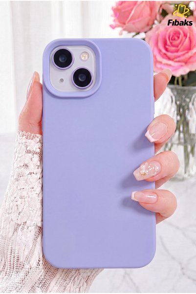 (Renewed) iPhone 13/14/15 Case Colorfast Special Protection Layer Velvet Launch Wipeable Lilac