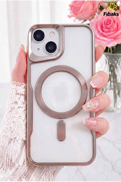iPhone 13/14/15 Case Prism Camera Matte Color Transparent Cover with Magsafe Charging Support