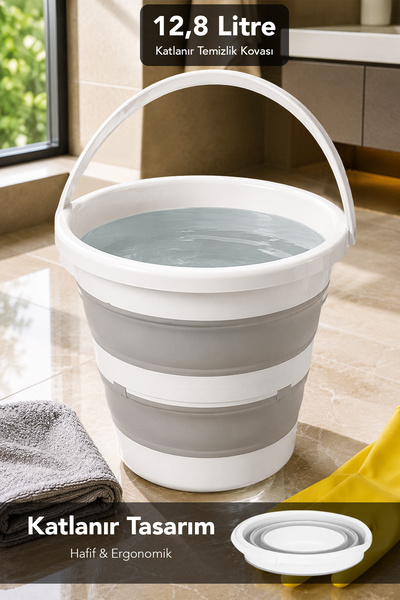 Foldable Accordion Water Bucket 12.8 Lt Mega Size