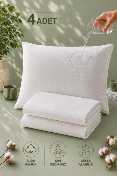 4' 100% Cotton Water Liquid Proof Pillow Cushion Protector Pillow Case 50X70 cm