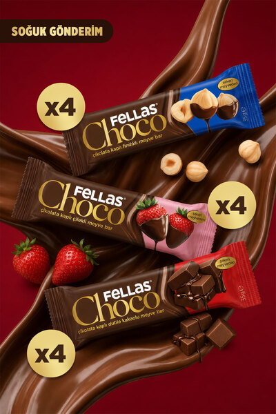 Choco - овошно барче прелиено со чоколадо (35 g) - мешана кутија (3 x 4)