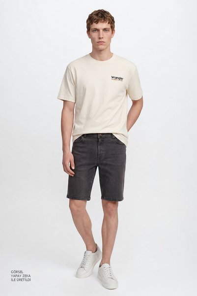 Texas Cotton Regular Fit Regular Cut Pocketed Stretchy Jean Denim Shorts