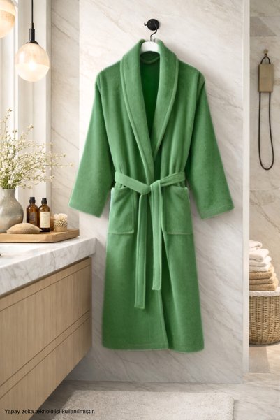 Premium Cotton Unisex Bathrobe - Soft-Textured Quick-Drying Vibrant-Colored Bathrobe