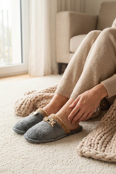 Women's House Slippers Plush Washable Wool-Lined Fur-Trimmed Slippers Guest Trousseau Bundle Bridal Slippers