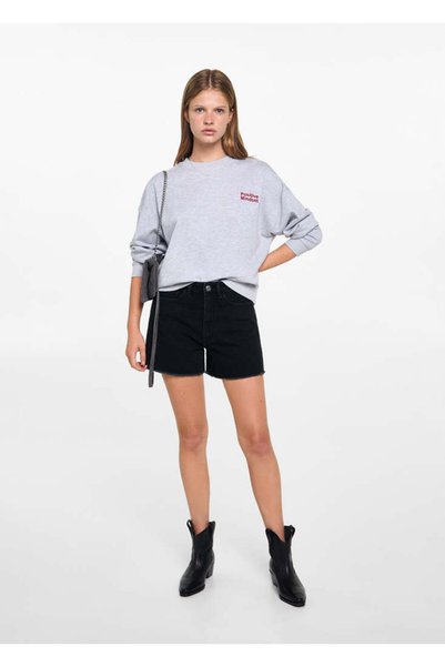 Black Denim Girls Shorts & Bermuda 77190639