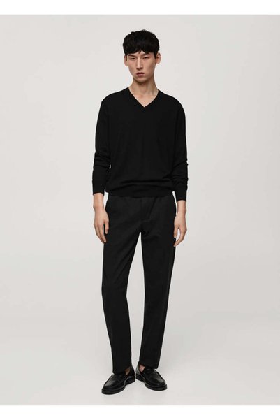 Black Men's Trousers 87020252