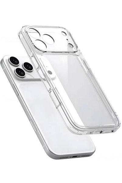 iPhone 17 Pro Max Case Transparent Full Camera Protection Soft Shock-Absorbing Thin Flexible Silicone Cover