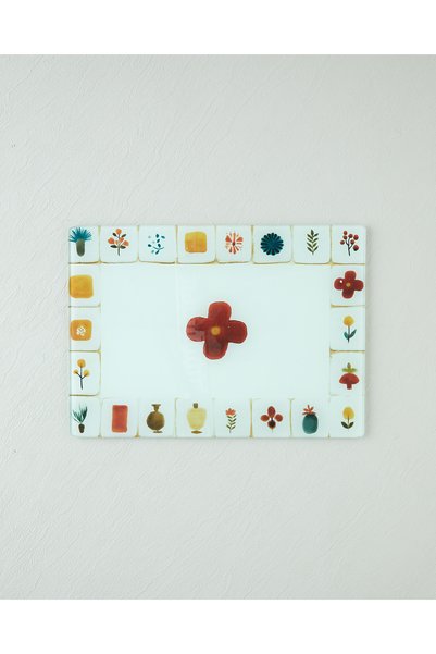 Arnie Glass Cutting Board 20X30 cm Yellow-Green-Blue-Red