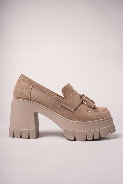 Aendorei Women's Loafers 0012509 Taupe Suede