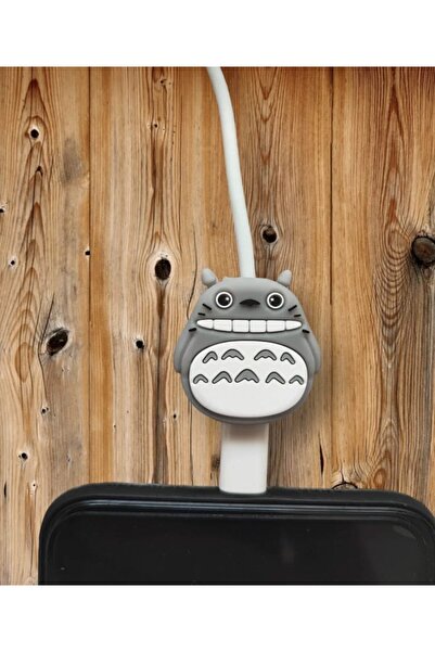 miyazaki totoro (сива мачка) заштитник за кабел, со гаранција од увозник 4 месеци, сив