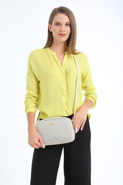 Beige Crossbody Bag 05FS22Y283