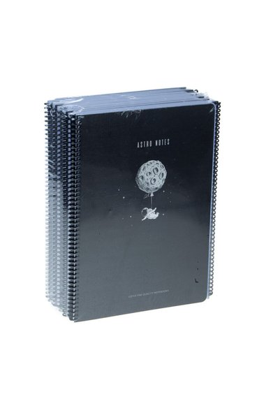 Spiral Cardboard Cover Astro Notes Notebook A4 80/4 "Price is for 1 Piece
